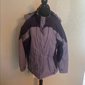 L.L. Bean Purple Ski Jacket Weather-Resistant High Collar